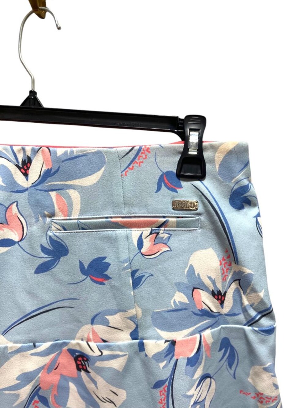 Polo Golf Ralph Lauren Skorts Blue Size L Preppy Floral Outdoor Sporty Spring - Picture 12 of 15